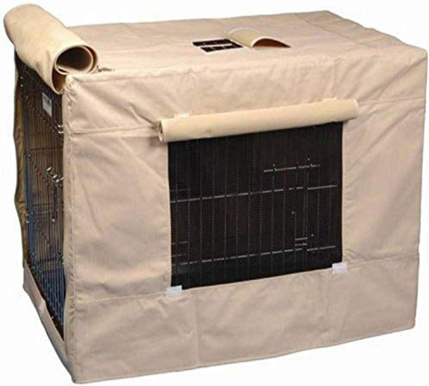 Precision Pet Indoor/Outdoor Crate Cover, Size 6000 (XL) on an XL hard kennel